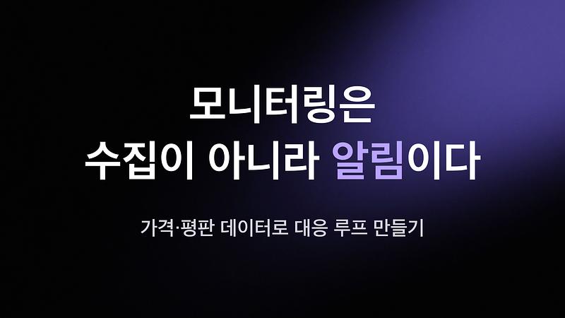 监控是通知而不是收集 — 利用价格和声誉数据创建响应循环