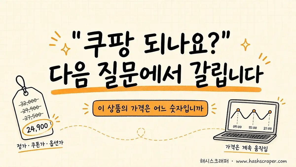 How to choose a data collection service for e-commerce price comparison and monitoring? It all depends on the question, "Can it cover Coupang?"