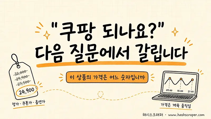 How to choose a data collection service for e-commerce price comparison and monitoring? It all depends on the question, "Can it cover Coupang?"